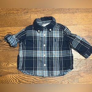 Plaid Ralph Lauren Button Down Shirt Size 3 Months